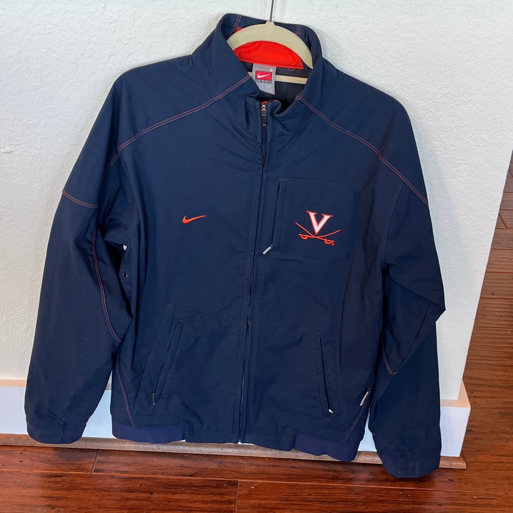 UVA Virginia Cavaliers Nike Men's Navy and Orange Collegiate Jacket Size Small